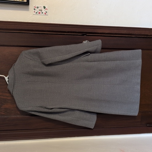Zara Gray Long Length Pea Coat Business Professional Coat Size XS - Picture 8 of 8